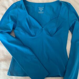 Women's Blue Long Sleeve Top